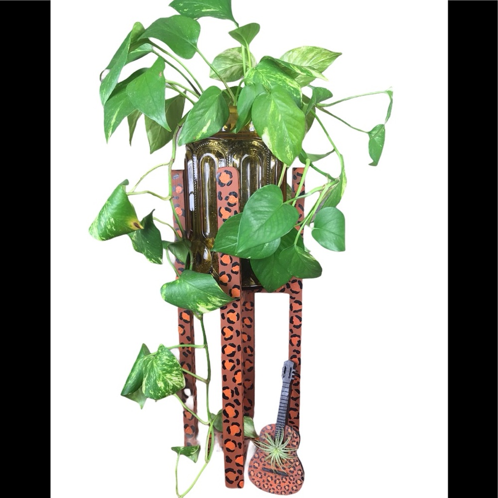 Handmade Hand painted plant stand